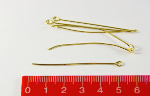 Штифт с петлей 50 мм 50 шт №01 под золото