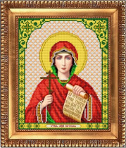 Рисунок на ткани для вышивки бисером И-4101 Святая Мученица Наталья 20х24,5см