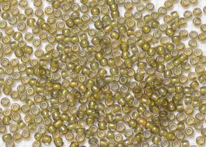 Бисер Япония круглый 11/0 10г 0246 чёрный алмаз/жёлтый глянцевый, окрашенный изнутри