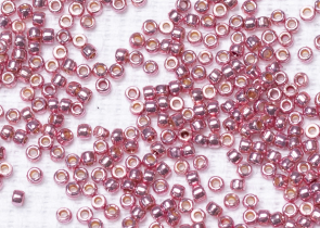 Бисер Япония круглый 15/0 10 г PF0553 розовая сирень, гальванизированный