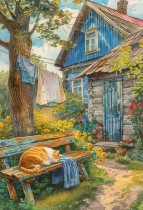 " ФРЕЯ" Пазл 1500 элемент. PZL- 1500/ 41 Кот на лавке