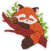 Кристальная ( алмазная) мозаика  " ФРЕЯ" ALVM- 107 магнит " Красная панда" 11. 5 х 9. 5 см