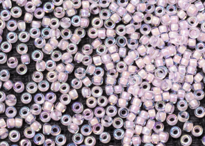 Бисер Япония MIYUKI Seed Beads 15/0 5г 0272 кристалл радужный розовая линия внутри