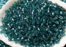 Бисер Япония MIYUKI Delica цилиндрический 11/0 5г DB-1769 игристый aqua green teal радужный с цветной линией