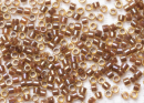 Бисер Япония MIYUKI Delica цилиндрический 11/0 5г DB-0287 янтарный серо-коричневый радужный с цветной линией